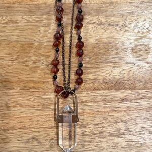 Crystal Pendant Necklace & necklace with  Beads set